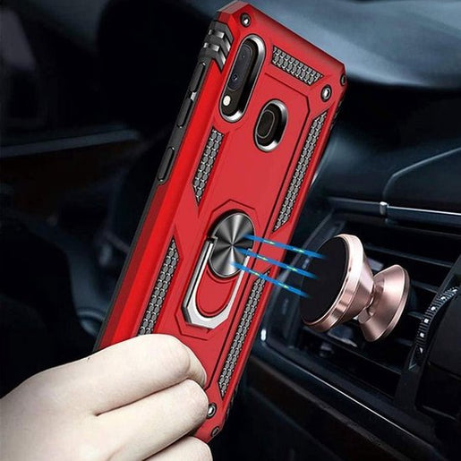 iPhone X / XS Antishock ring hoesje - Rood