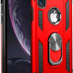 iPhone X / XS Antishock ring hoesje - Rood