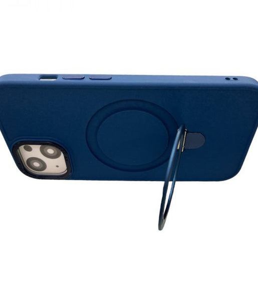 iPhone 11 Magsafe Ring en Standaard Hoesje - Blauw