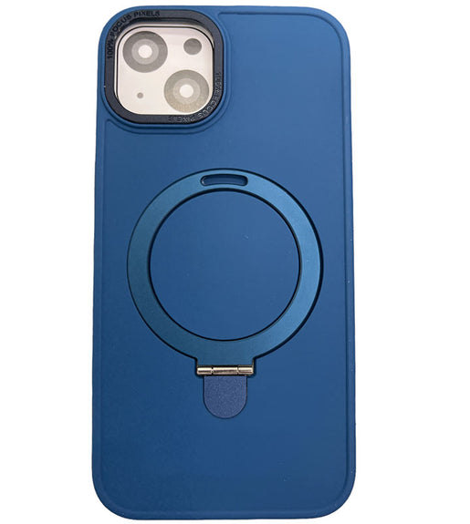 iPhone 11 Magsafe Ring en Standaard Hoesje - Blauw